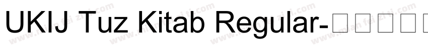 UKIJ Tuz Kitab Regular字体转换